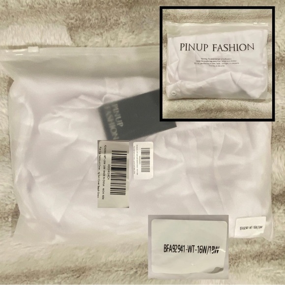 16W/18W White Chiffon Sarong Beach Swimsuit Multi-Way Cover-Up Wrap Skirt - Picture 8 of 8